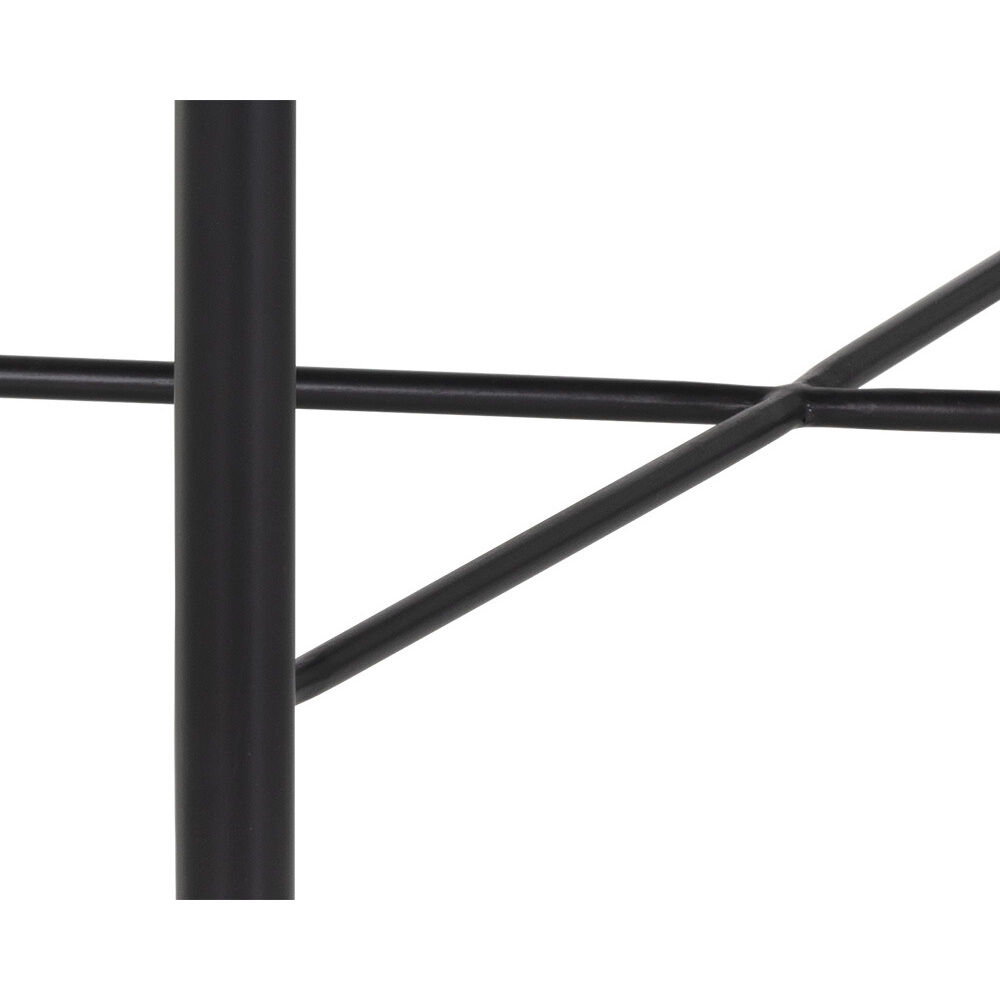 Riz 18.5 inch Black Leather Stool